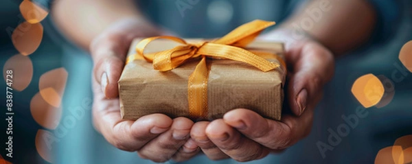 Obraz gift box in hand
