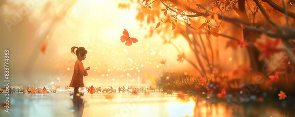 Obraz fire in the forest