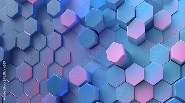 Fototapeta Hexagons pattern - Geometric abstract background