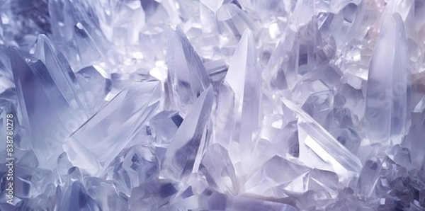 Fototapeta texture crystal glass in the sunlight a single crystal sits on a surface, surrounded by a isolated background