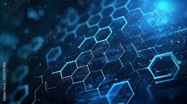 Fototapeta Abstract technology or medical background with hexagons