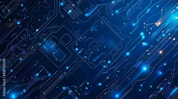 Fototapeta Modern technology circuit board texture background