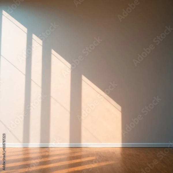 Fototapeta Shadows overlay on empty wall