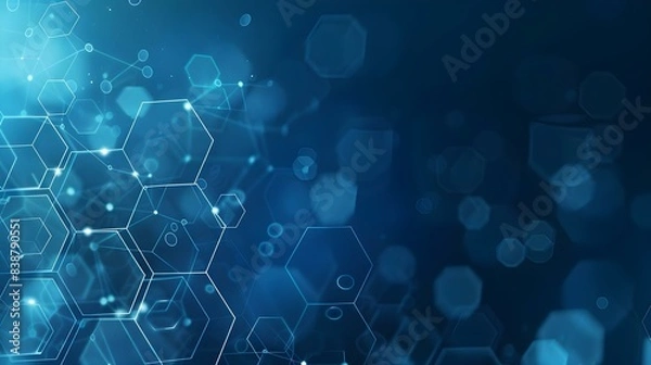 Obraz Abstract technology or medical background with hexagons