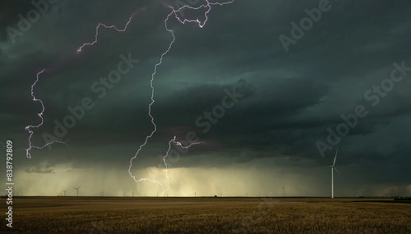 Obraz lightning in the storm