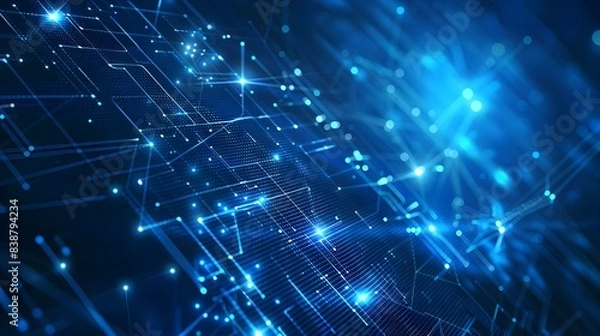 Obraz Abstract vector blue technology concept background