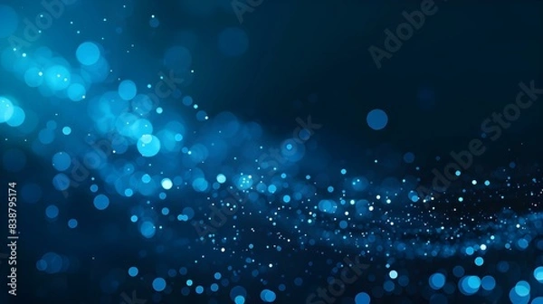 Obraz Stylish blue technology lights background