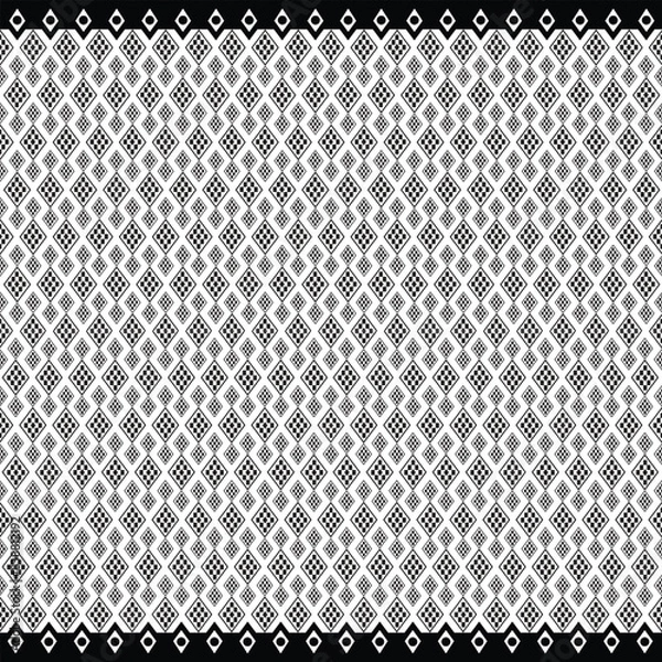 Obraz Tribal fabric pattern on a white background. Abstract pattern background.Vintage decorative elements. 