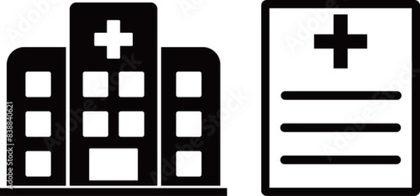 Fototapeta 病院　診断書　アイコン