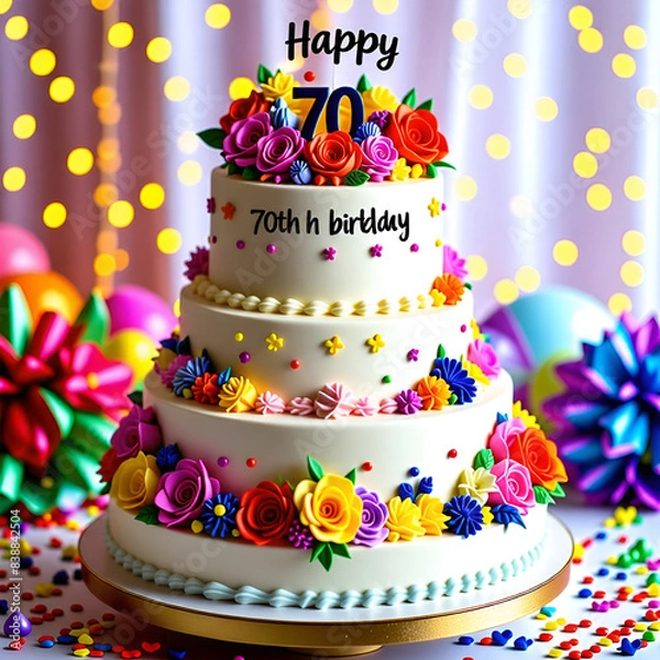 Obraz 어르신 칠순잔치에 사용할 케잌 입니다