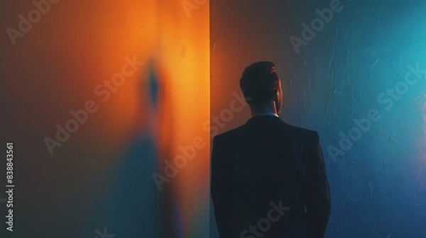 Fototapeta Portrait of a Business Person Participating in Brainstorming, Portrait, business person, participating, brainstorming