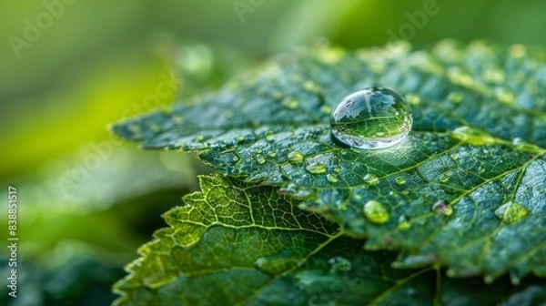 Obraz Globe Floating in a Clear Water Drop Generative AI