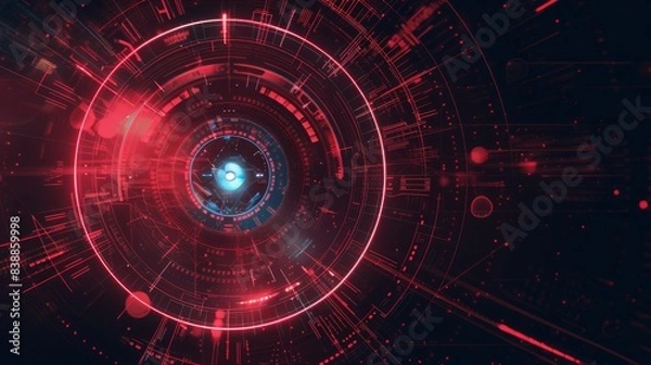 Fototapeta Abstract circle futuristic technology background