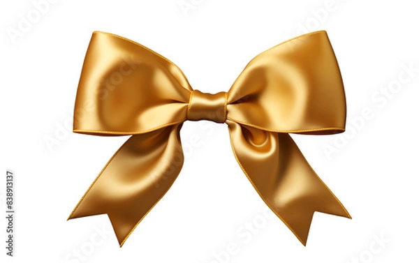 Obraz a gold bow on a black background