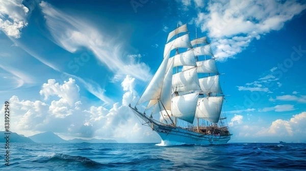 Obraz sailing ship in the sea