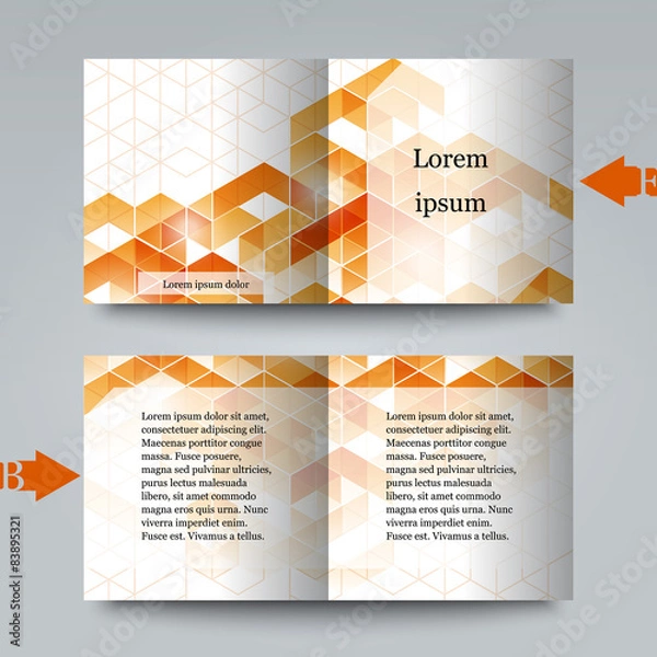 Fototapeta Brochure template with abstract background.
