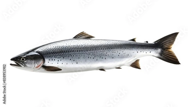 Obraz Salmon isolated on white Background
