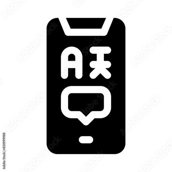 Obraz language glyph icon