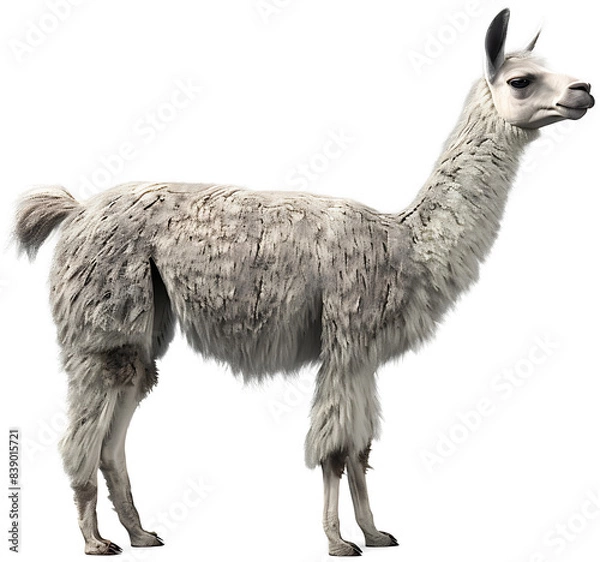 Obraz A liama isolated on a transparent background PNG