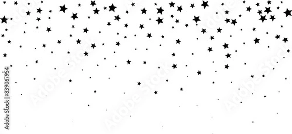 Fototapeta Starry textured effect. Top border