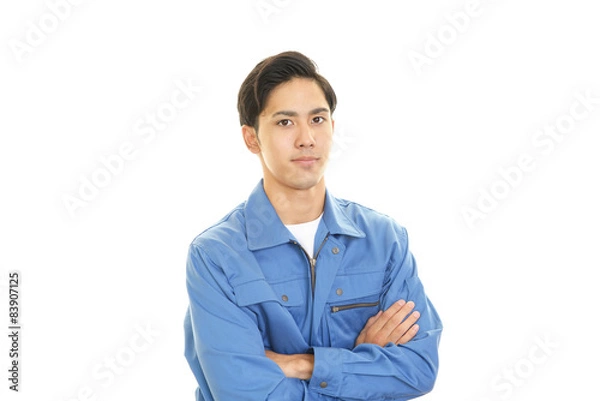 Fototapeta 仕事に励む労働者