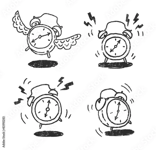 Obraz Cztery ikony budzików