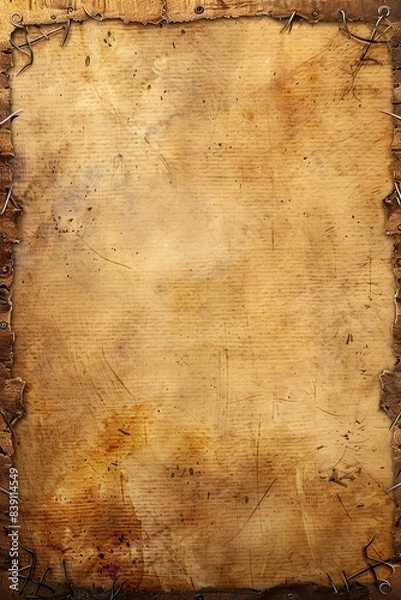 Fototapeta Old West, border, background Wallpaper, blank in the middle, minimalism, negative space, use for postcard template