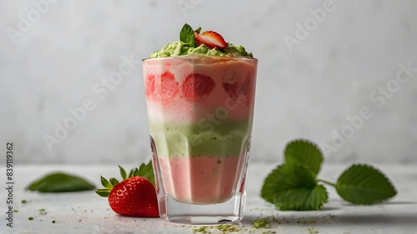 Obraz matcha strawberry