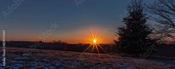 Obraz sunset in the snow