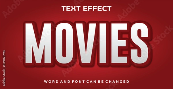 Fototapeta Movie editable text effect