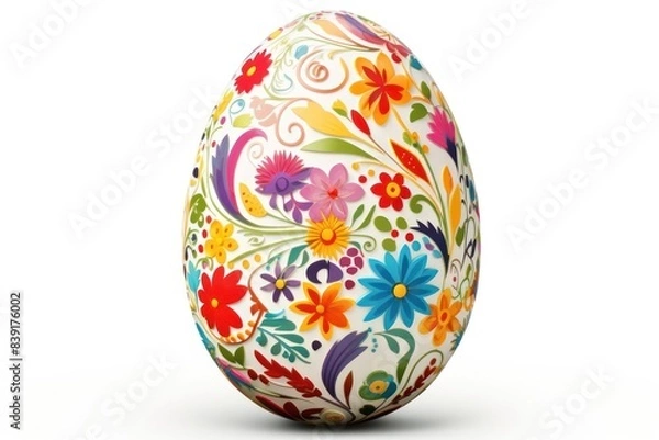 Fototapeta Easter egg white background celebration creativity.