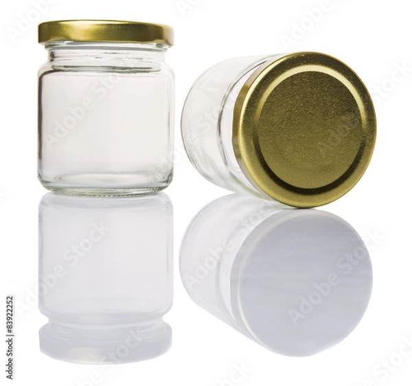 Obraz Pusty słój na białym tle