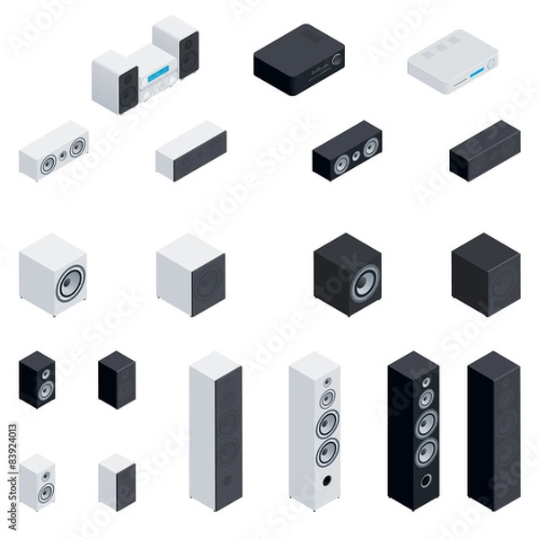 Obraz Acoustic isometric set