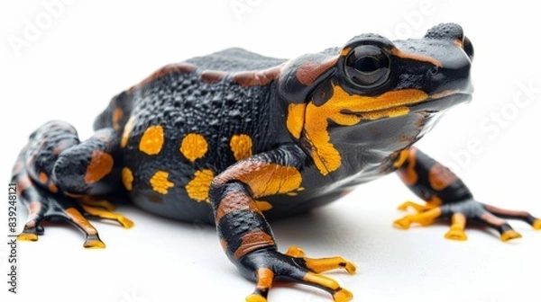 Obraz motionless amphibian Isolated on white background. exotic poison animal concept for designer