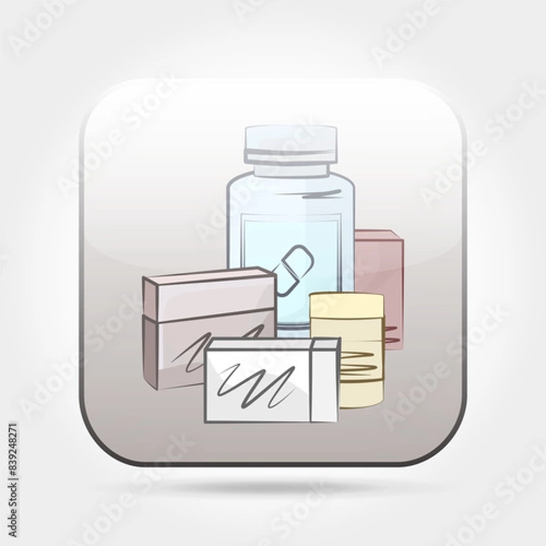 Obraz Icon with medicines