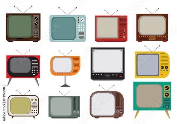 Fototapeta Vintage TV set