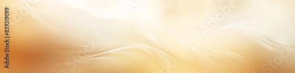 Fototapeta abstract smooth golden glowing festive background long narrow panoramic view copy space