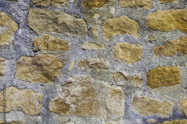 Obraz mur en pierre jaune