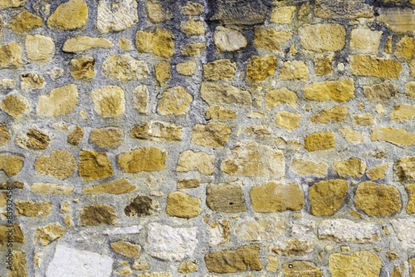 Obraz mur en pierre jaune