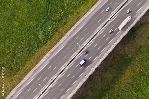 Obraz aerial view of highway
