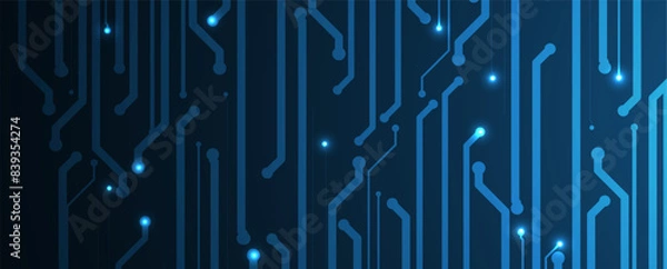 Obraz Abstract Artificial intelligence. Cloud computing. Machine learning. Technology web background. Virtual concept futuristic background. Vector art.