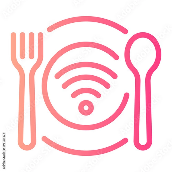 Fototapeta free wifi gradient icon