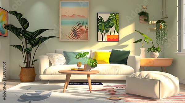Fototapeta living room interior
