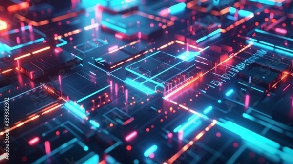 Obraz Futuristic Circuit Board