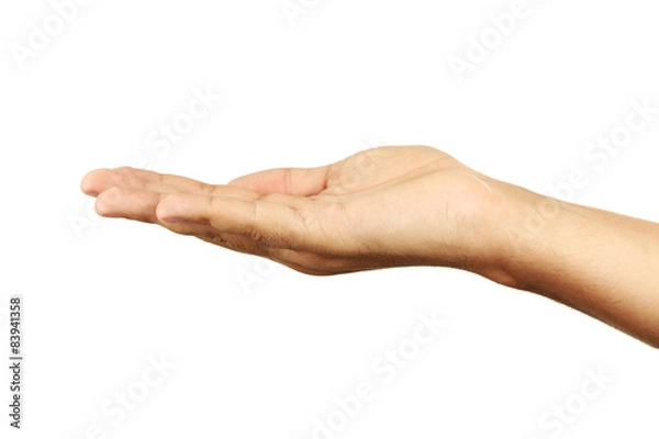 Fototapeta Hand sign on white background