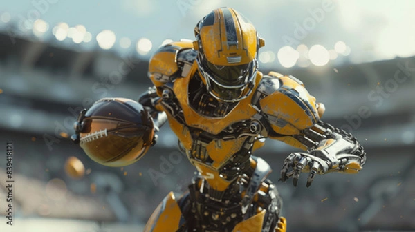 Fototapeta A robot as football player	
