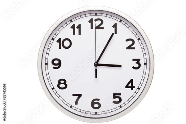 Fototapeta Clock isolated with clipping path