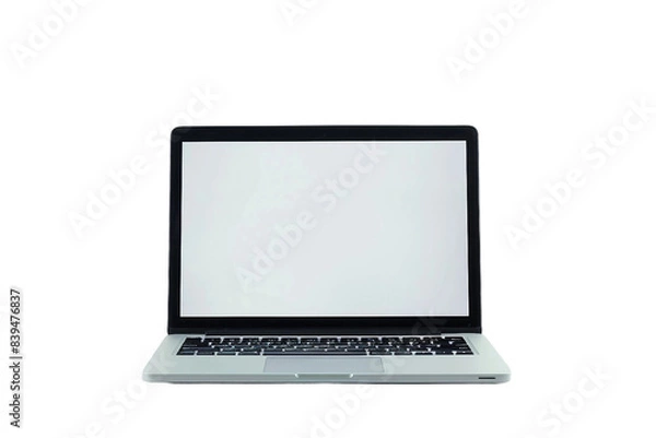 Fototapeta Computer with Off Screen Isolated on Transparent Background