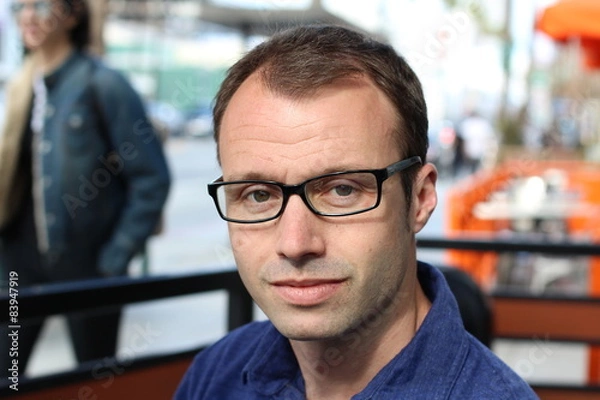 Obraz Handsome 40 year old man with eyeglasses