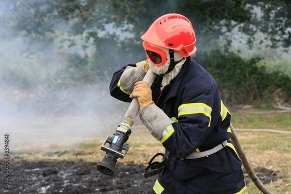 Obraz Sapeur-pompier en forêt